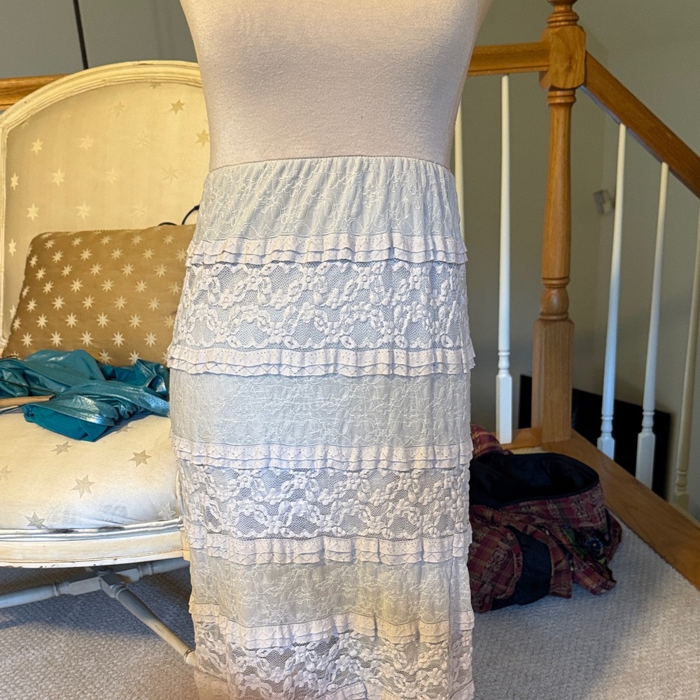 Taupe lace dress/skirt